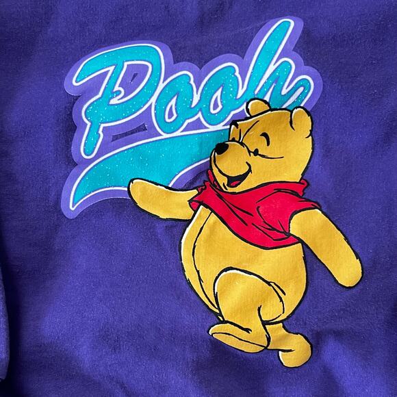 Disney Winnie the Pooh Purple Sweatshirt  3T Toddler Vintage Cartoon Crewneck - Picture 2 of 3